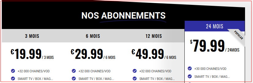 Meer / andere abonnementen.