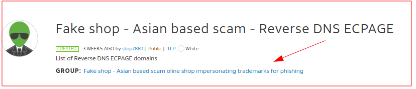 Mallware alarm van AlienVault (website scanner).