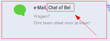 Charbot en geen telefoonnummer!