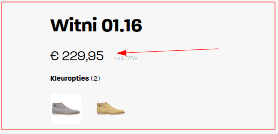 Werkelijke prijs van (bijna dezelfde) merkschoenen!