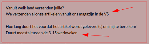 Producten uit de VS? Langste levertijd ooit!