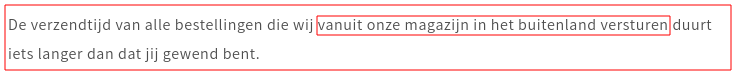 De eerste hint, dropshipping.