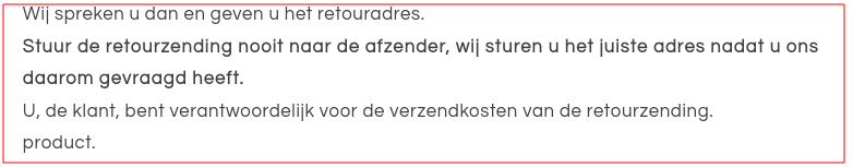 Duidelijk dropshipping!