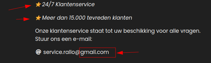 Erg optimistische claims en Gmail adres!