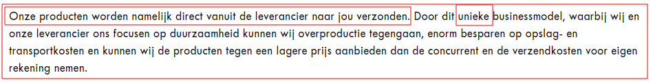 Producten direct van leverancier