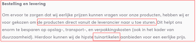Dropshipping. Tuinartikelen?