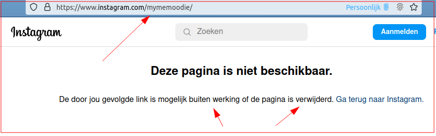 Verwijst naar Instagram