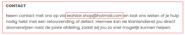 En ook nog een hotmail adres!