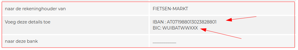 Dit is het rekeningnummer!