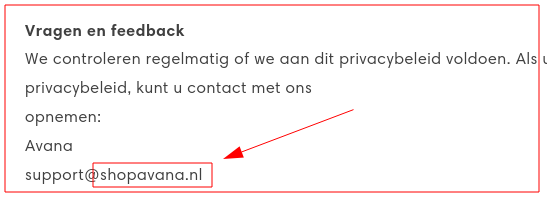 Privacybeleid van andere webshop?