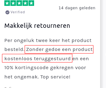 Waarom is dit dan een fake review?