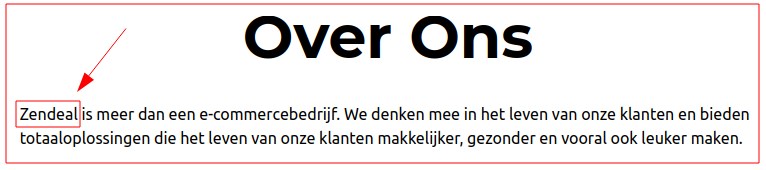ZENDEALS is echt een ander bedrijf (knip-plak).