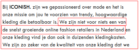 Het is geen Nederlandse webshop!