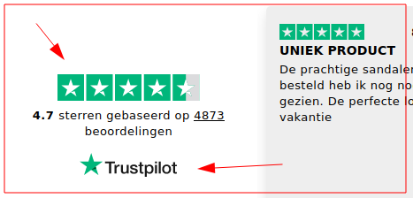 Misbruikt Trustpilot logo