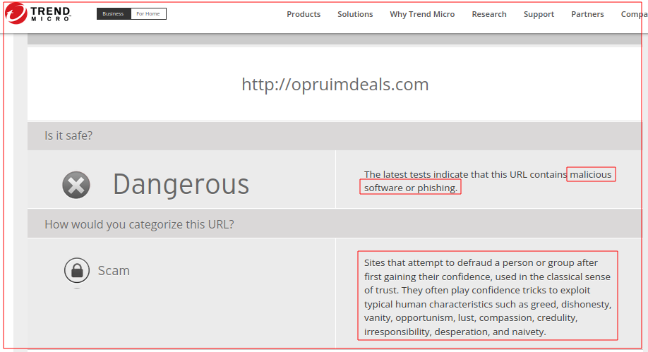 Waarschuwing TrendMicro