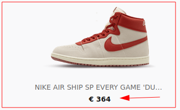 Nikes op webshop