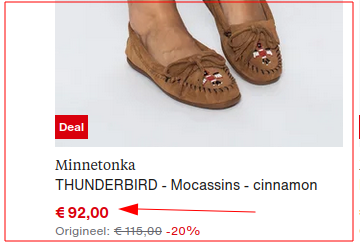 Vrijwel identieke schoennen (Zalando)