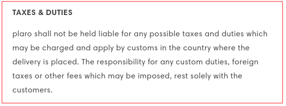 Ze sturen vanuit Engeland of Azie beide geen EU!