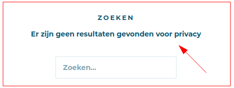 Geen privacyvoorwaarden
