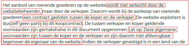 Dus de webshop is NERGENS voor verantwoordelijki!