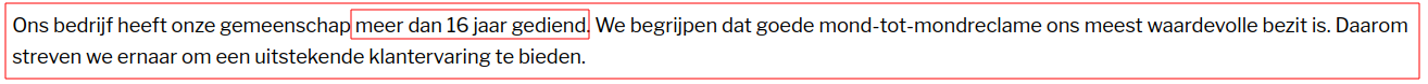 Dat moet zijn: 6 MAANDEN!