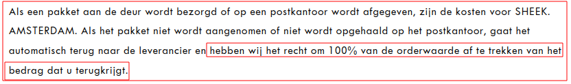 Niet ongewoon maar wel even opletten.