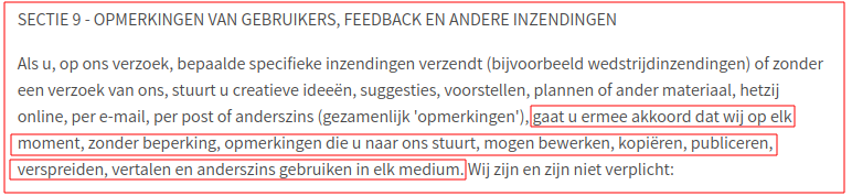 En... de webshop mag uw review ook weigeren!