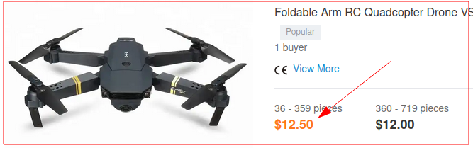 Dit betaalt u bij alibaba voor deze drone!