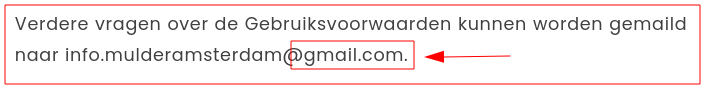 Gebruikt ook vaak Gmail adres!