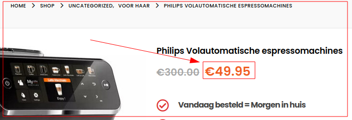 Aanbieding uit de webshop.