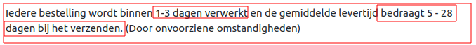 Kan dus oplopen tot 31 dagen!