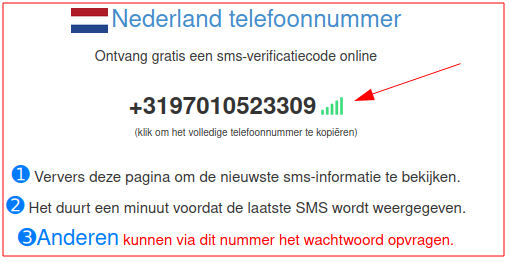 Het telefoonnummer van de webshop.