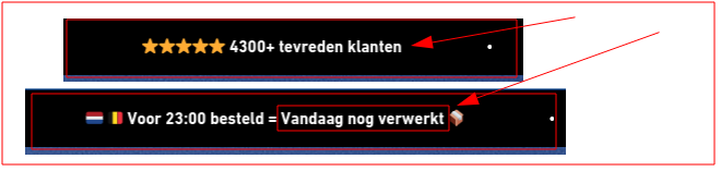 Bannerteksten. Gaat nergens over!