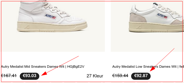 Aanbieding op deze webshop.