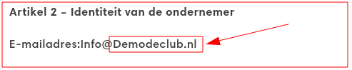 Contact mailadres op ander domein!