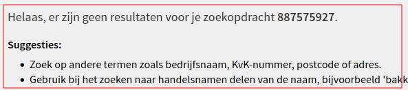 KvK nummer bestaat NIET in de EU!