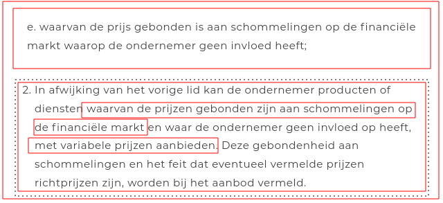 Hiermee wordt elk product uitgesloten.