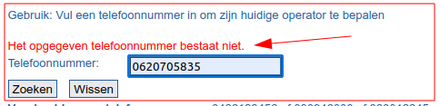 Mobiel nummer (KPN) lijkt niet te bestaan!