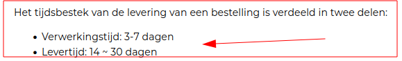 Extreme levertijden!