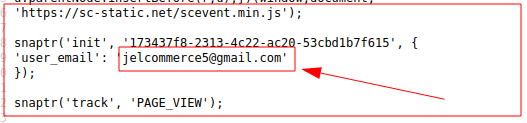 Ander Gmail adres in de pagina broncode!