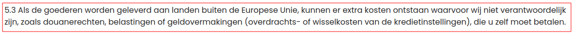 De verborgen, extra kosten.