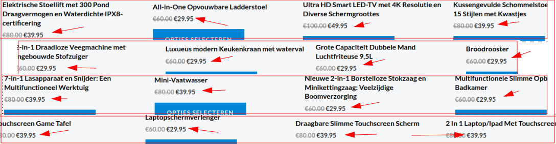 Typisch / kenmerkende prijzen