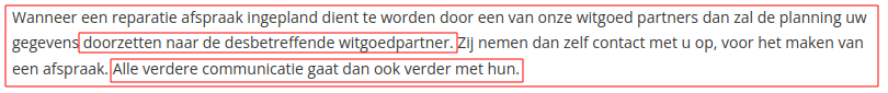 Na het doorzetten van uw aanvraag met U niets meer te maken!?