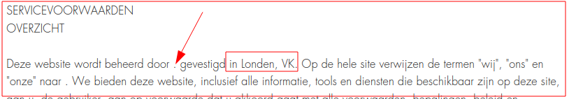 GEEN bedrijfsnaam / webshop naam maar een PUNT