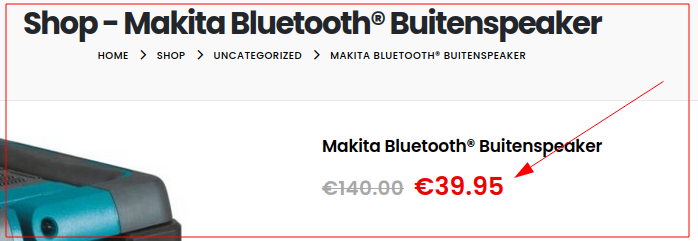 Aanbieding op deze webshop