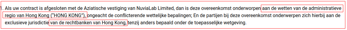 Sinds 1997 is Hong Kong China dus hier moet "wetten van China"staan!