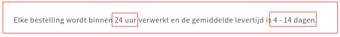 Levertijd volgens leveringsvoorwaarden!?!