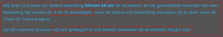 Deze is nieuw voor ons... 1-mans zaak met een "griepgolf"...