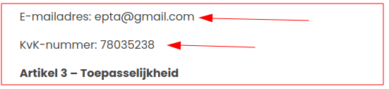 FAKE / niet bestaand KvK nummer en Gmail adres!