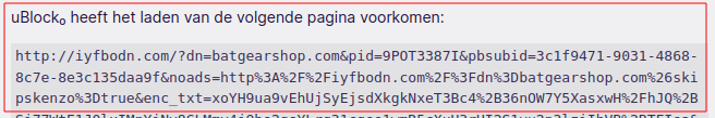 Wij gebruiken Ublock (gratis) die ons beschermt!